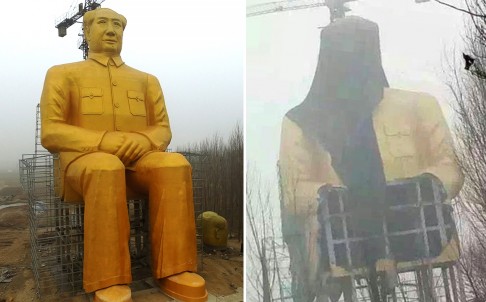 Statue de Mao Zedong Statue dans le Henan, en Chine. Credits : AFp Weibo